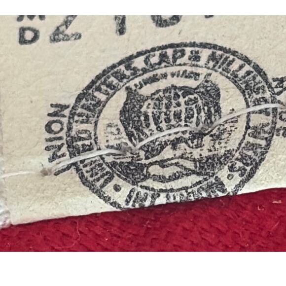 United Hatters Cap & Millinery Works Straw Woven Hat w/ Red Rim